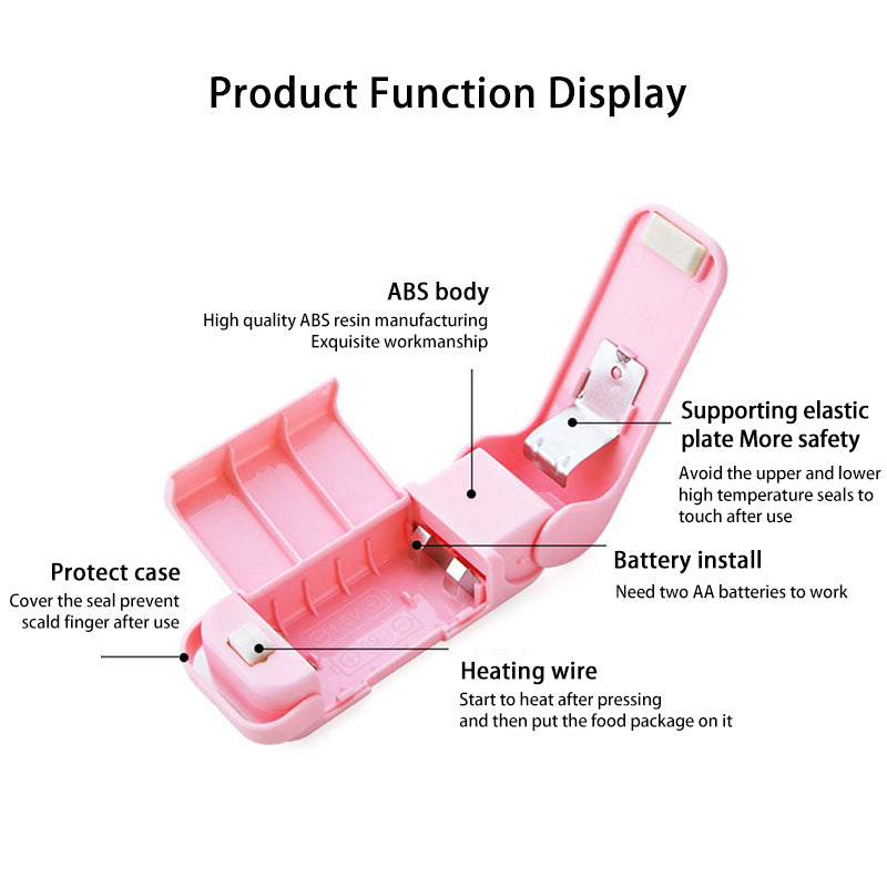 Portable Mini Heat Sealer – Food Bag Sealing Machine for Kitchen Storage