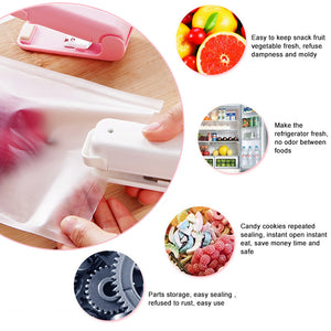 Portable Mini Heat Sealer – Food Bag Sealing Machine for Kitchen Storage