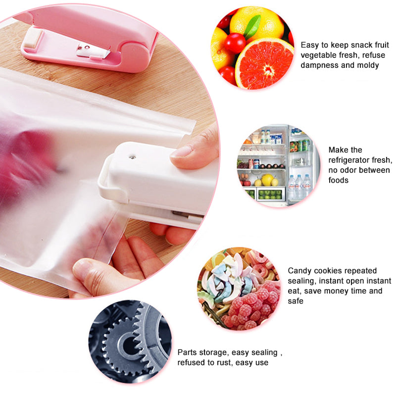 Portable Mini Heat Sealer – Food Bag Sealing Machine for Kitchen Storage