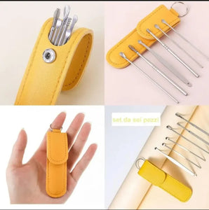 6Pcs Stainless Steel Ear Cleaner Tool Kit