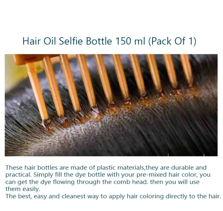 Hair Oil Applicator Comb Bottle – For Oiling, Dye, Shampoo & Scalp Care