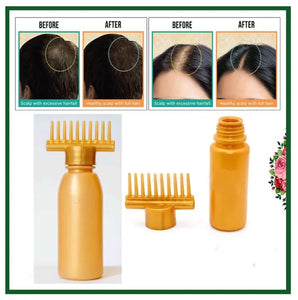 Hair Oil Applicator Comb Bottle – For Oiling, Dye, Shampoo & Scalp Care