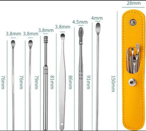 6Pcs Stainless Steel Ear Cleaner Tool Kit