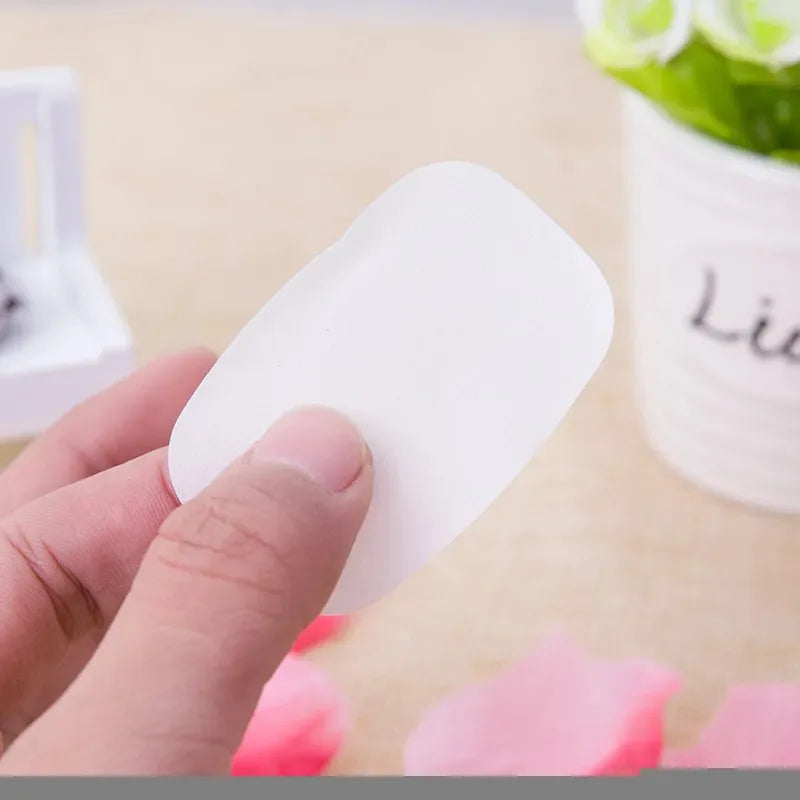 Portable Mini Paper Soap – Travel Hand Wash Sheets(Random Color)