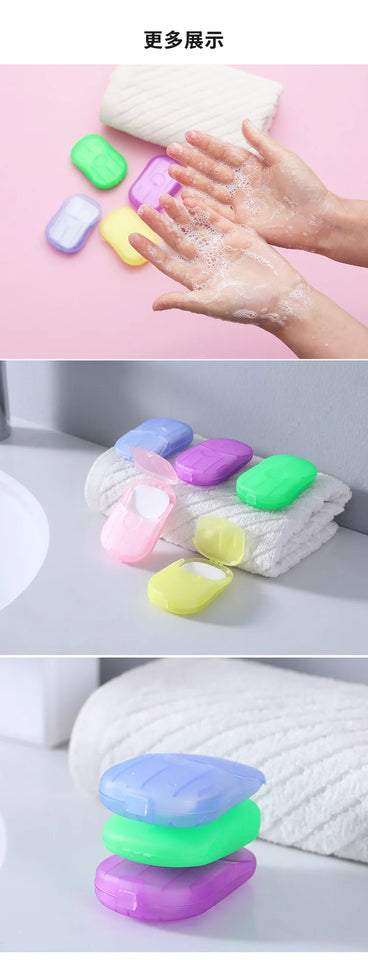 Portable Mini Paper Soap – Travel Hand Wash Sheets(Random Color)