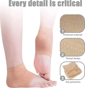 Anti Crack Silicone Heel Protector Socks