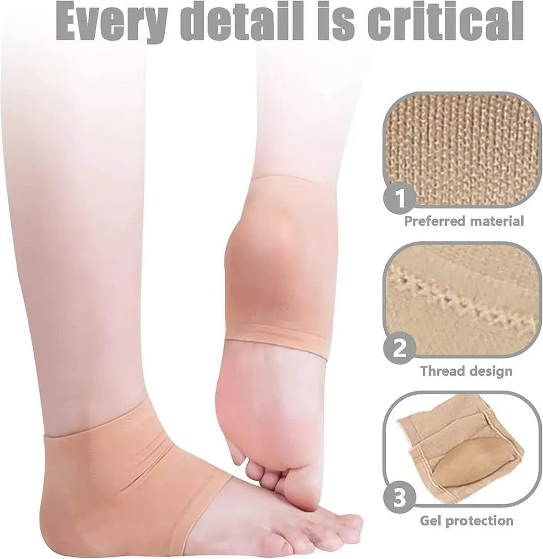 Anti Crack Silicone Heel Protector Socks