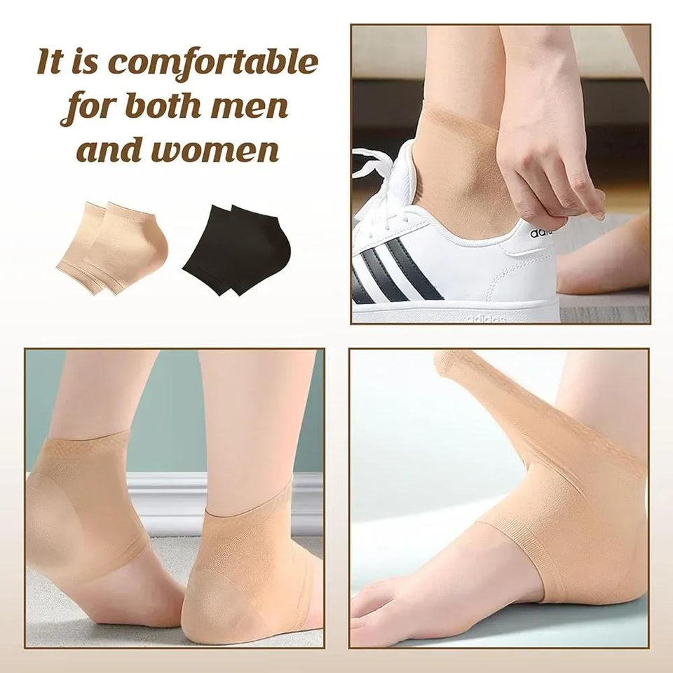 Anti Crack Silicone Heel Protector Socks
