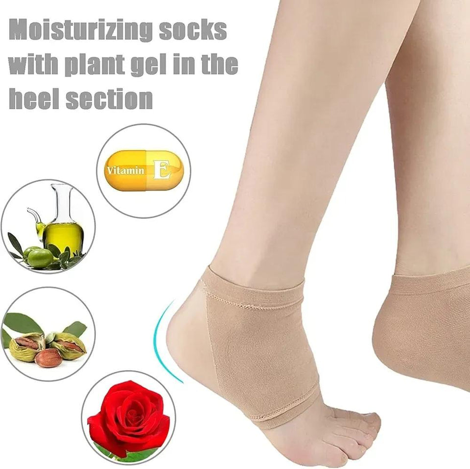 Anti Crack Silicone Heel Protector Socks