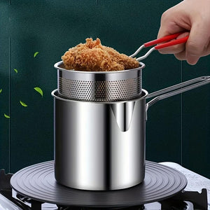 3Pcs Stainless Steel Strainer Pot Set – Easy to Clean & Hang