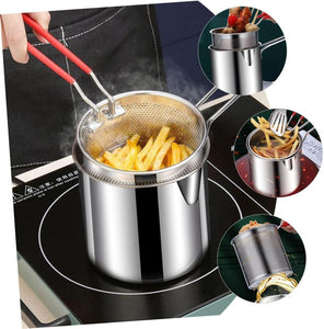 3Pcs Stainless Steel Strainer Pot Set – Easy to Clean & Hang