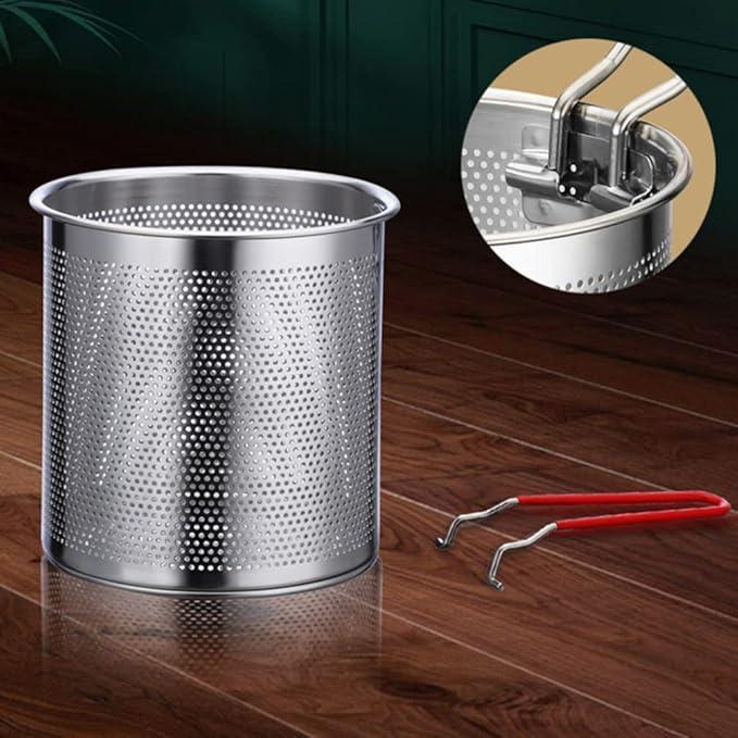3Pcs Stainless Steel Strainer Pot Set – Easy to Clean & Hang
