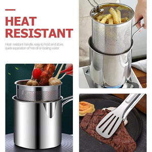 3Pcs Stainless Steel Strainer Pot Set – Easy to Clean & Hang