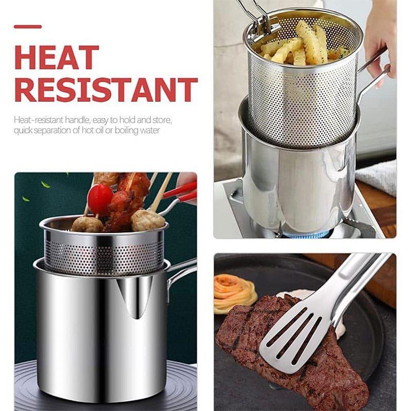 3Pcs Stainless Steel Strainer Pot Set – Easy to Clean & Hang