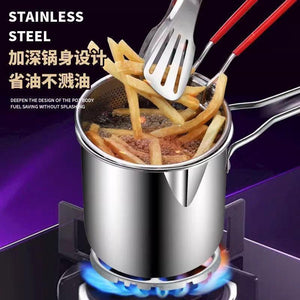 3Pcs Stainless Steel Strainer Pot Set – Easy to Clean & Hang