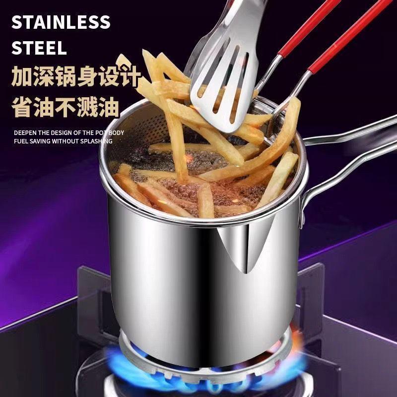 3Pcs Stainless Steel Strainer Pot Set – Easy to Clean & Hang