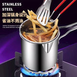 3Pcs Stainless Steel Strainer Pot Set – Easy to Clean & Hang