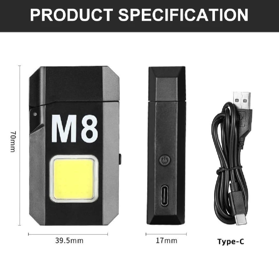 COB LED Flashlight & Rechargeable Lighter