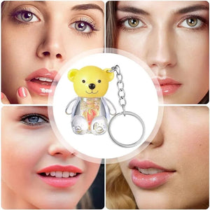 Teddy Bear Moisturizing Lip Oil With Key Chain