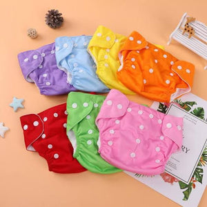 Baby Washable Flexible Diapers Adjustable ( Random Color)