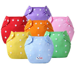 Baby Washable Flexible Diapers Adjustable ( Random Color)