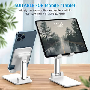 Foldable Phone & Tablet Stand – Flexible Desktop Holder